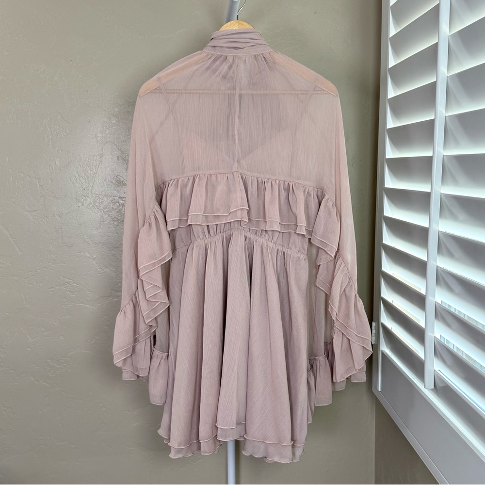 Commense Blush Pink Ruffle Mini Dress - Picture 4 of 13